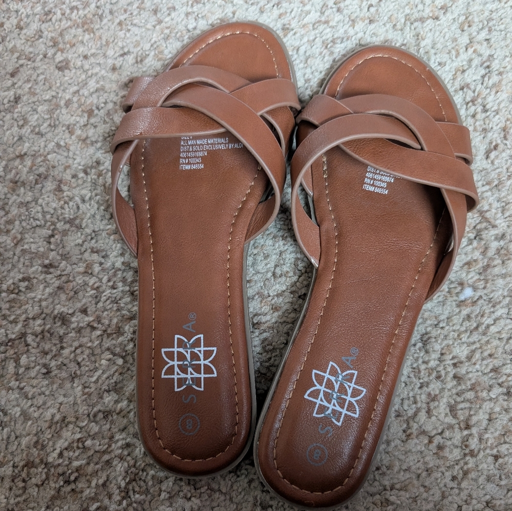 Serra Brand Brown Sandals Size 8